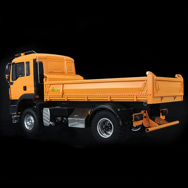 LESU 1/14 Scale Metal 4*4 Chassis TGS Hydraulic Dumper Truck Construction Vehicle Model W/ Light Sound System Motor ESC Servo