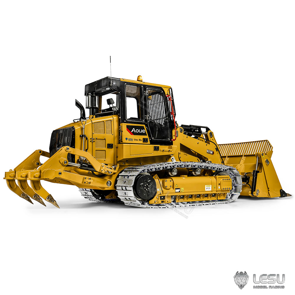 LESU 973K 1/14 Metal RC Hydraulic Loader B0024 with Openable Bucket Rear Ripper Light Sound System for Construction Model Hobbyists