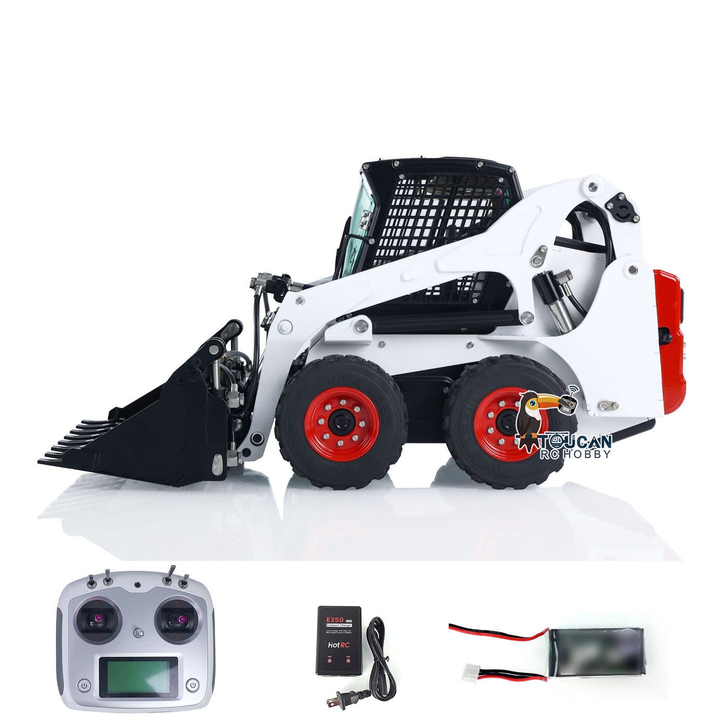 LESU Hydraulic Remote Controlled Loader Aoue LT5H 1/14 Wheeled Skid-Steer I6S Radio Car W/ I6S Controller Battery Charger