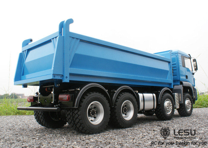 LESU TGS Cabin 1/14 Metal 8x8/6x6 RC Hydraulic Dumper Truck Tipper Vehicle 2 Speed High Torque Gearbox Sound Light System for RC Model Enthusiasts