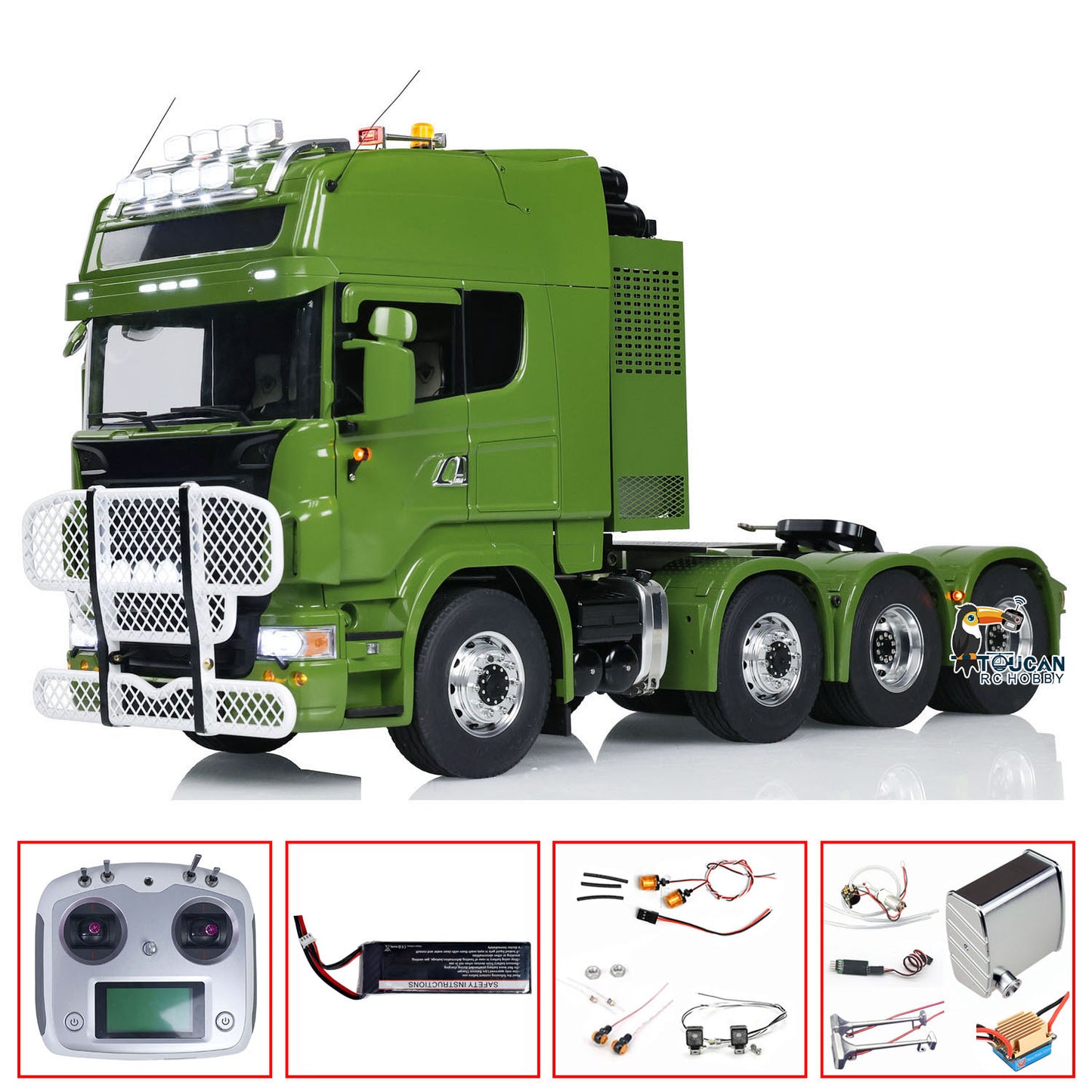 LESU 1/14 8X8 Metal Chassis RC Tractors Trucks RTR Radio Controlled Simulation Car Smoke Unit Hobby Models G-6057