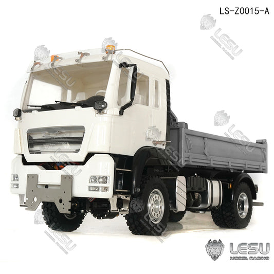 LESU 1/14 Scale Metal 4*4 Chassis TGS Hydraulic Dumper Truck Construction Vehicle Model W/ Light Sound System Motor ESC Servo