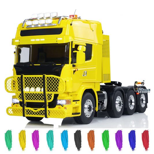 1/14 LESU 8X8 Metal Chassis RC Tractor Truck Radio Controlled Car Simulation Hobby Model Light Sound Equipment Rack