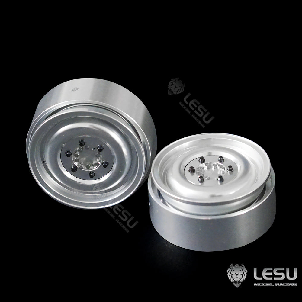 Rubber Tire Metal Wheel Hub Suitable for LESU 1/10 RC Metal 4*4 Crawler Truck RAVE-UM406 Off-road Light Truck Model Parts