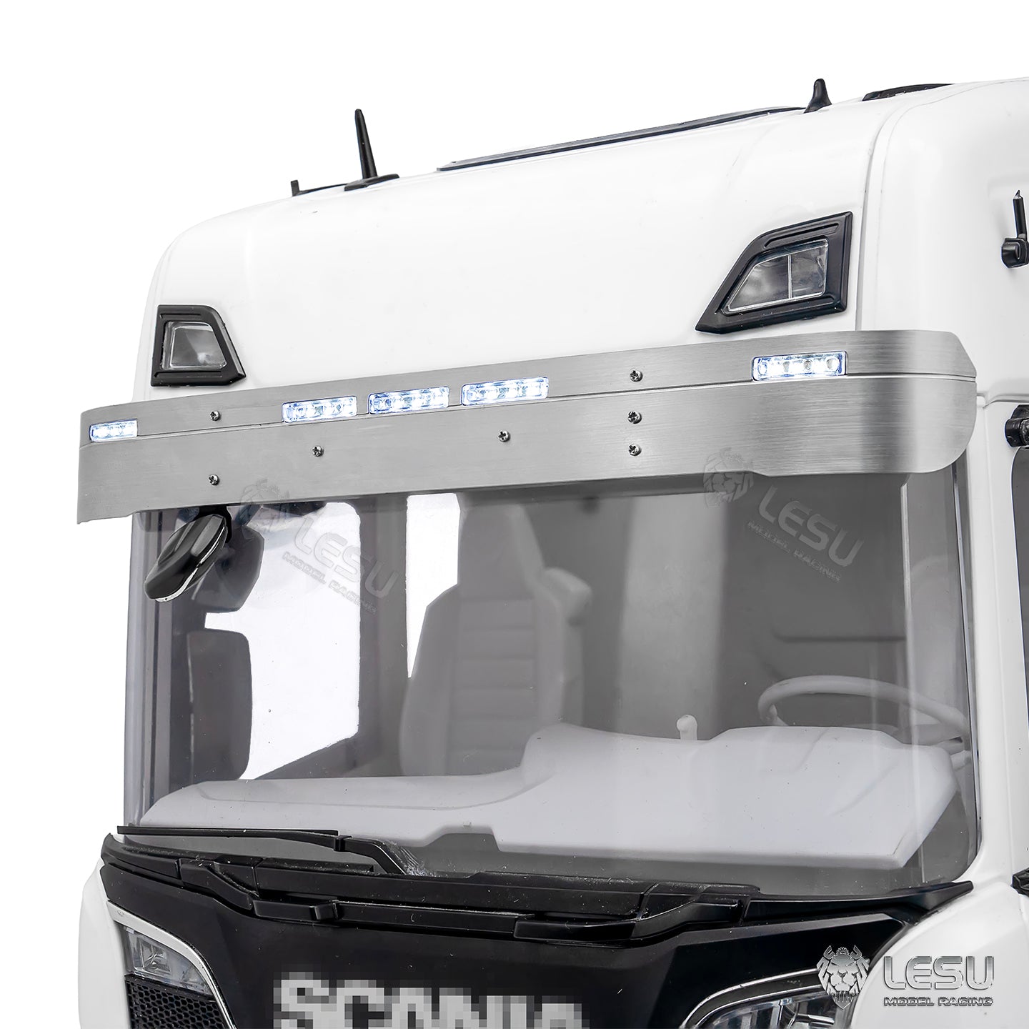 Metal Sun Visor 3V LED Spotlight Sun Shield for DIY TAMIYA 1/14 RC Tractor Truck 770S Remote Control Lorry Car Model Vehicles