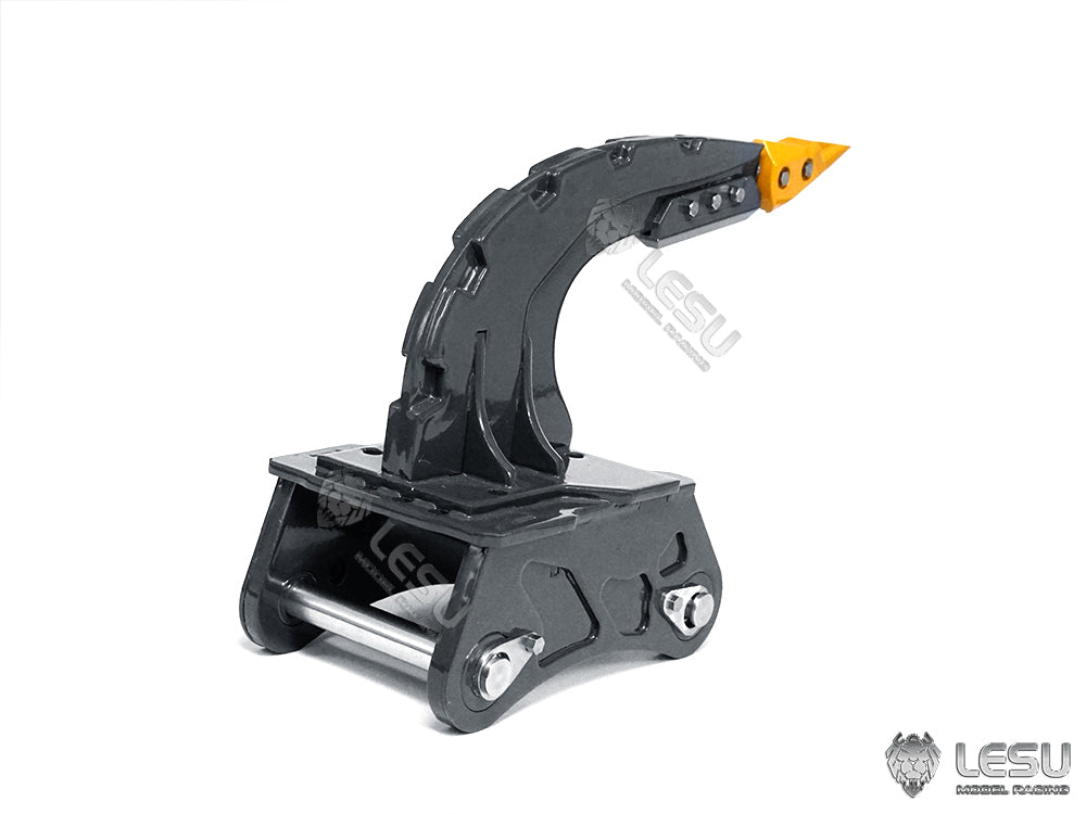 LESU Metal Fork Curved Blade Ripper Quick Release Compactor Tiltable Bucket for RC Excavator 1/14 ET35 Hydraulic Electric Digger