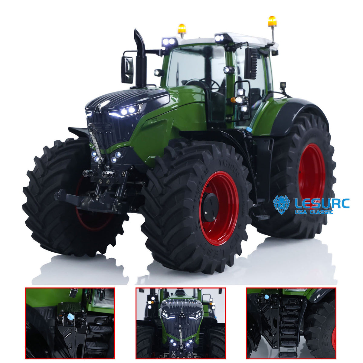 11.11 Flash Sale LESU AOUE 1050 1/14 Metal Hydraulic RC Walking Tractor Agricultural Vehicle Model with Light Sound
