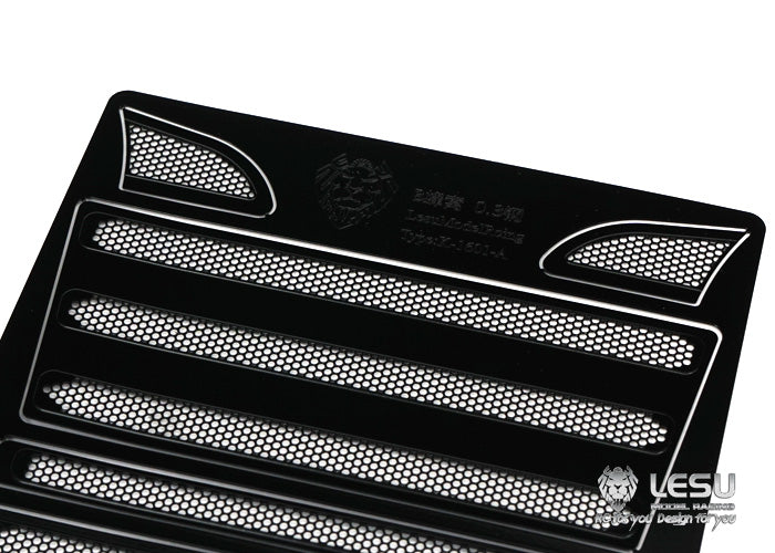 LESU Metal Front Grid Fence Honeycomb Square Grille for 1/14 Scale RC Tractor Truck Remote Control Model DIY Ornament Accessories