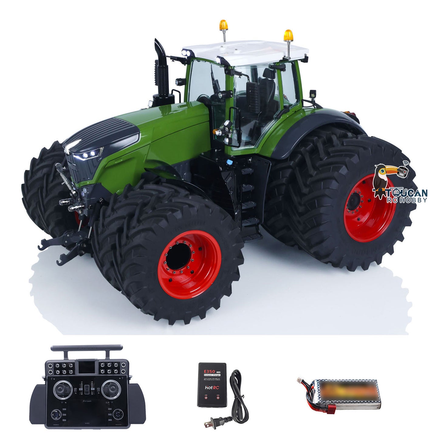 Double Wheeled Brand New LESU AOUE 1050 4x4 1/14 Metal Hydraulic RC Tractor Car Light Smoking Simulation Sound Radio Controlled Farm Truck