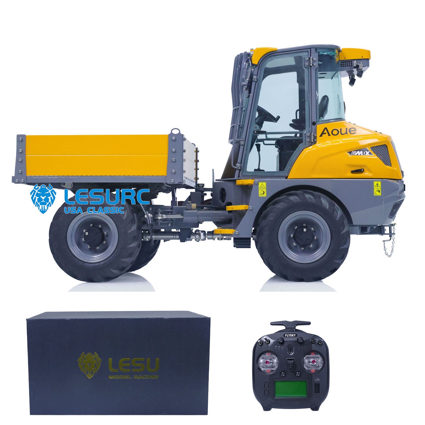 LESU Metal 4x4 1/14 RC Hydraulic Dumper Car 6MDX-B Remote Control Tipper Trucks Emulated Contruction Vehicle DIY Model