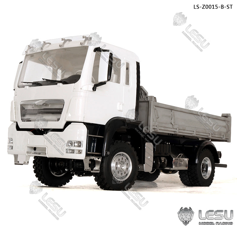 In Stock LESU 1/14 Scale Metal 4*4 Chassis TGS Hydraulic Dumper Truck Construction Vehicle Model Light Sound System Motor ESC Servo