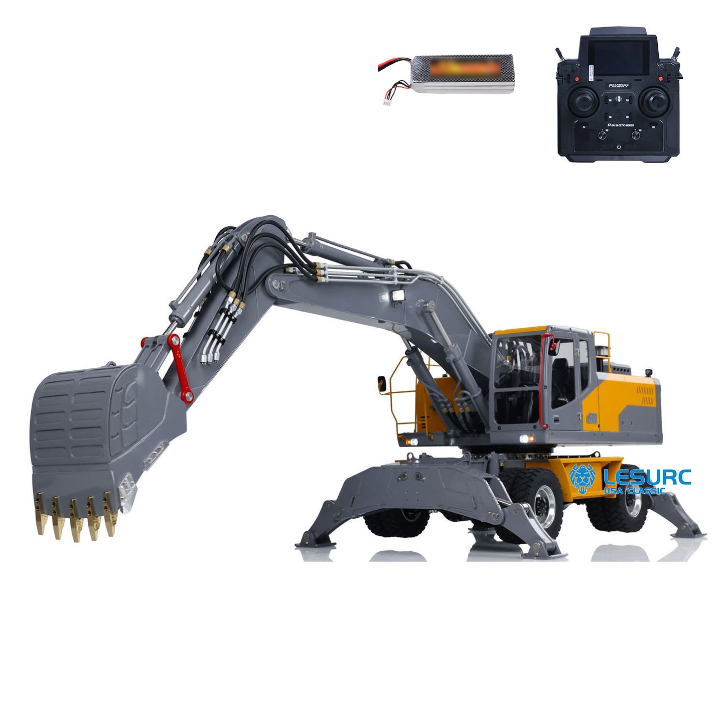 1/14 Aoue ET30H LESU RC Hydraulic Excavator RTR Wheeled Radio Control Diggers Model PL18EVLite Remote Control LCD Display Screen
