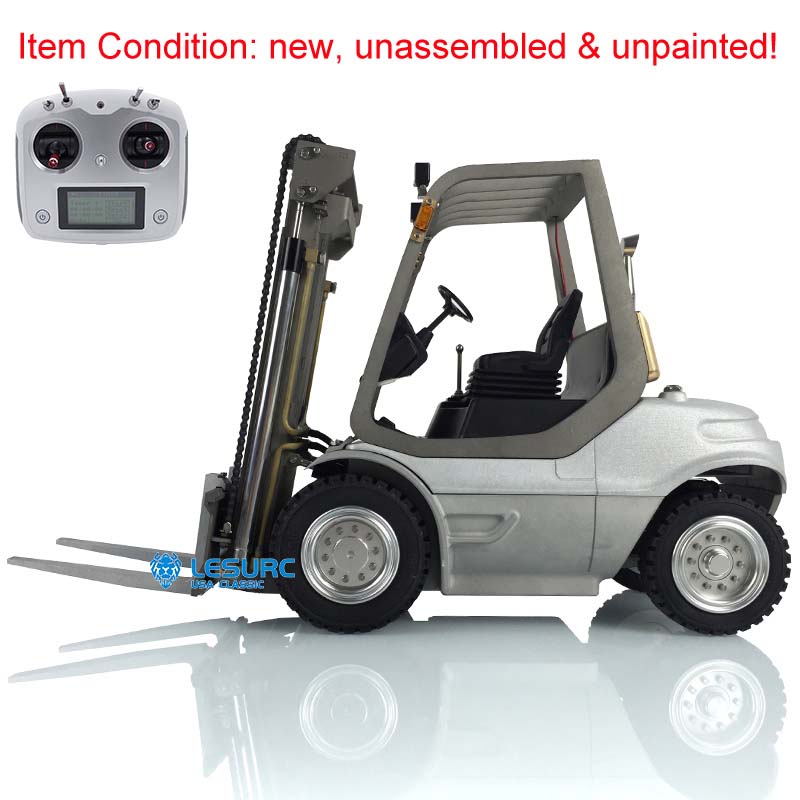 LESU RC KIT Model 1/14 Forklift Transfer Car Truck Horn Unassembled W/ Motor Servo ESC Light Sound I6S-IA10B Radio W/O Battery