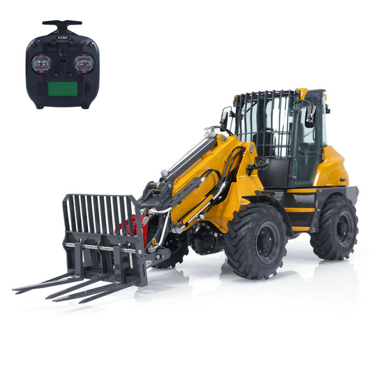 IN Stock LESU AT1050 1/14 RC Hydraulic Loader with Fork Telescopic Arm Light Sound System for Construction Vehicle Enthusiast