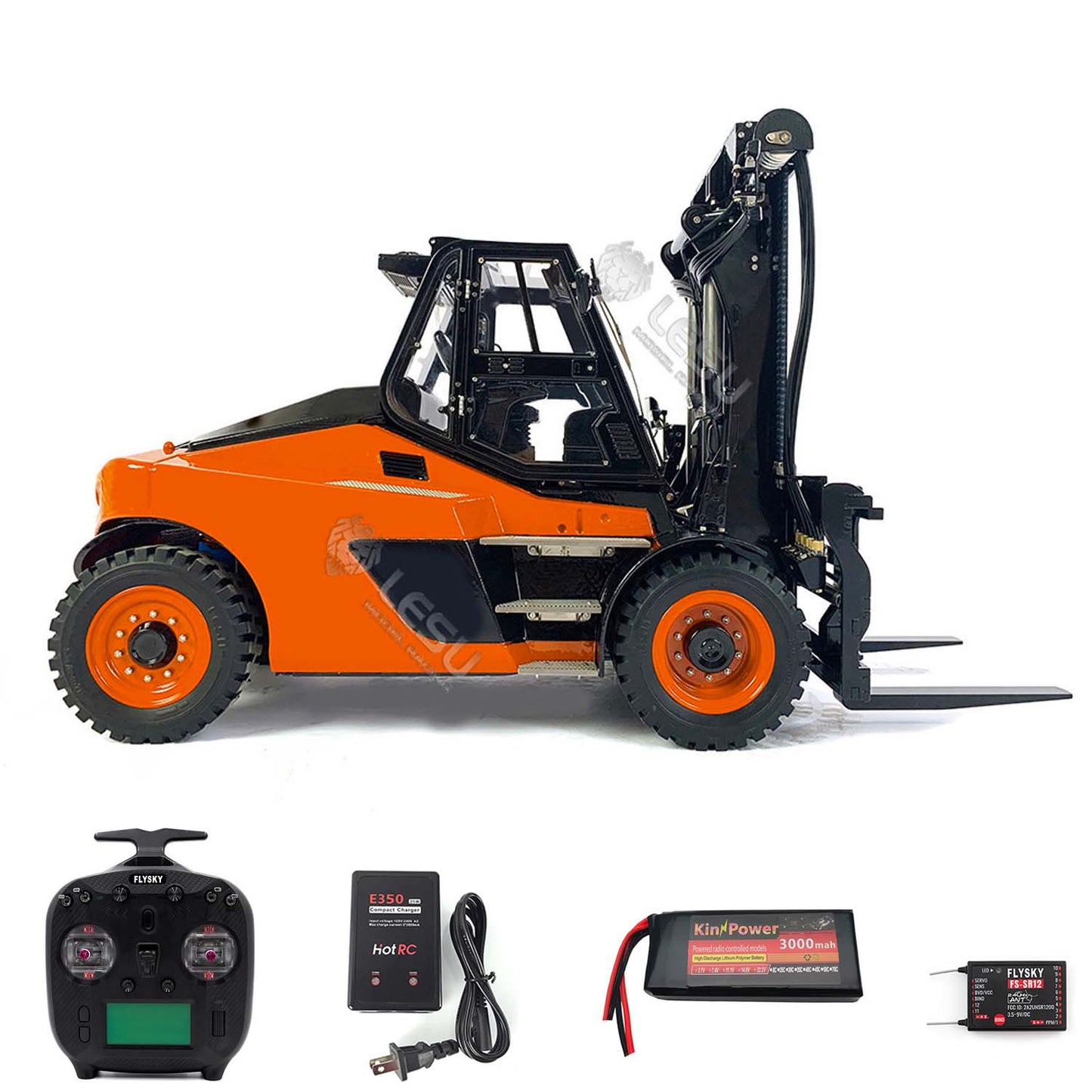 1/14 LESU RC RTR Hydraulic Painted Forklift Remote Control Model Aoue-LD160S W/Motor ESC Light Sound Battery Charger Radio Receiver