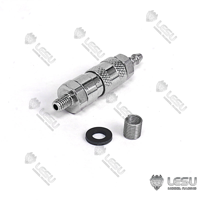 1/14 LESU Tubing Connector Metal Spare Part Suitable for 4x2.5mm 3x2mm Oil Pipe Hydraulic System RC Dumper Truck Radio Control Car