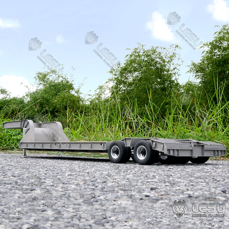 LESU 1/14 Scale RC Metal Trailer 4Axles for Remote Controlled Tractor Truck DIY Model Outdoor Radio Controlled Vehicle