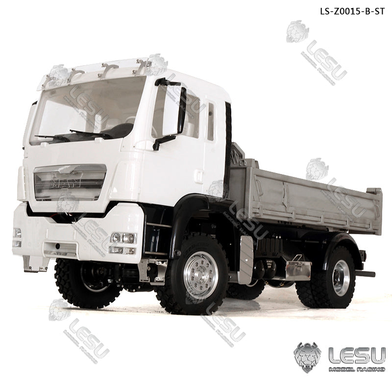 In Stock LESU 1/14 MAN TGS Metal 4*4 Chassis Dumper Truck B Model Light Sound Motor ESC