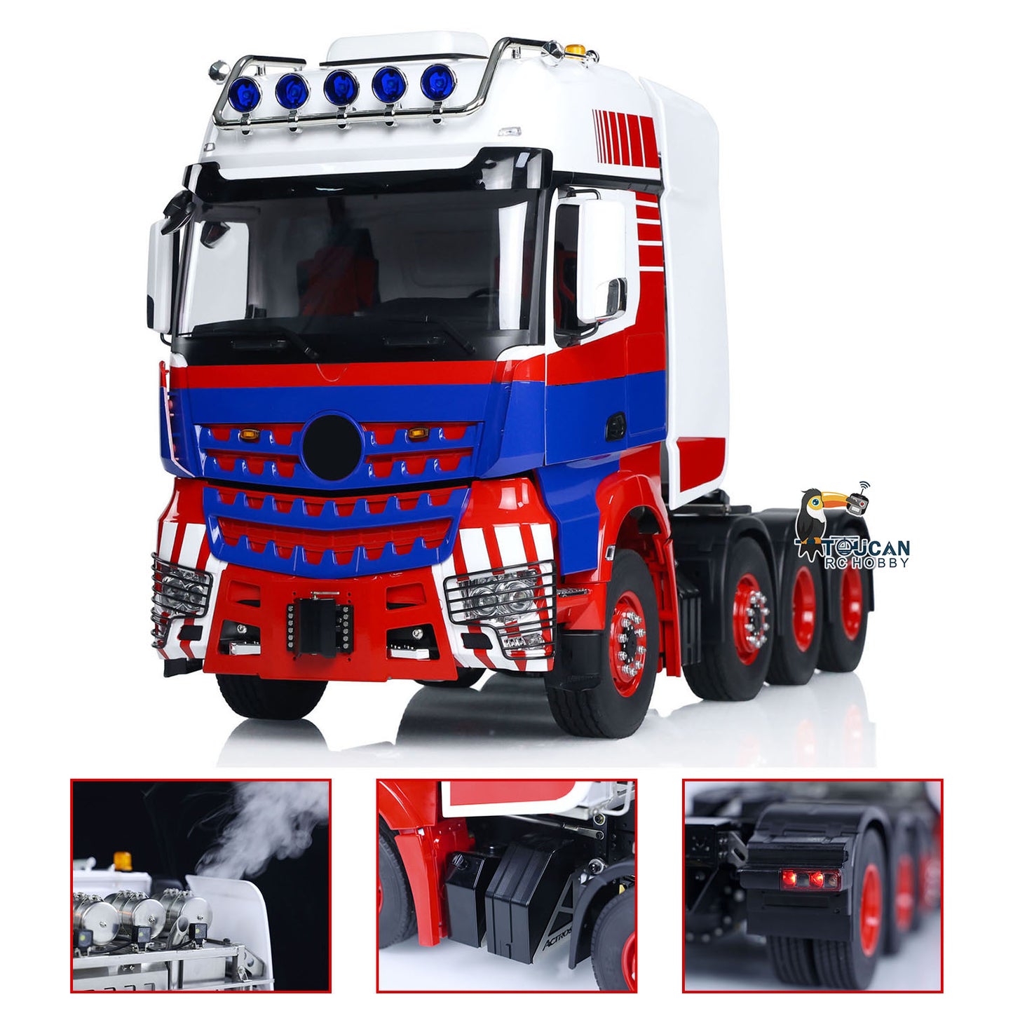 1/14 8x8 LESU RC Tractor Truck Radio Control Construction Vehicle DIY Electric Cars Metal Chassis Smoke Unit Sound 1851 3363