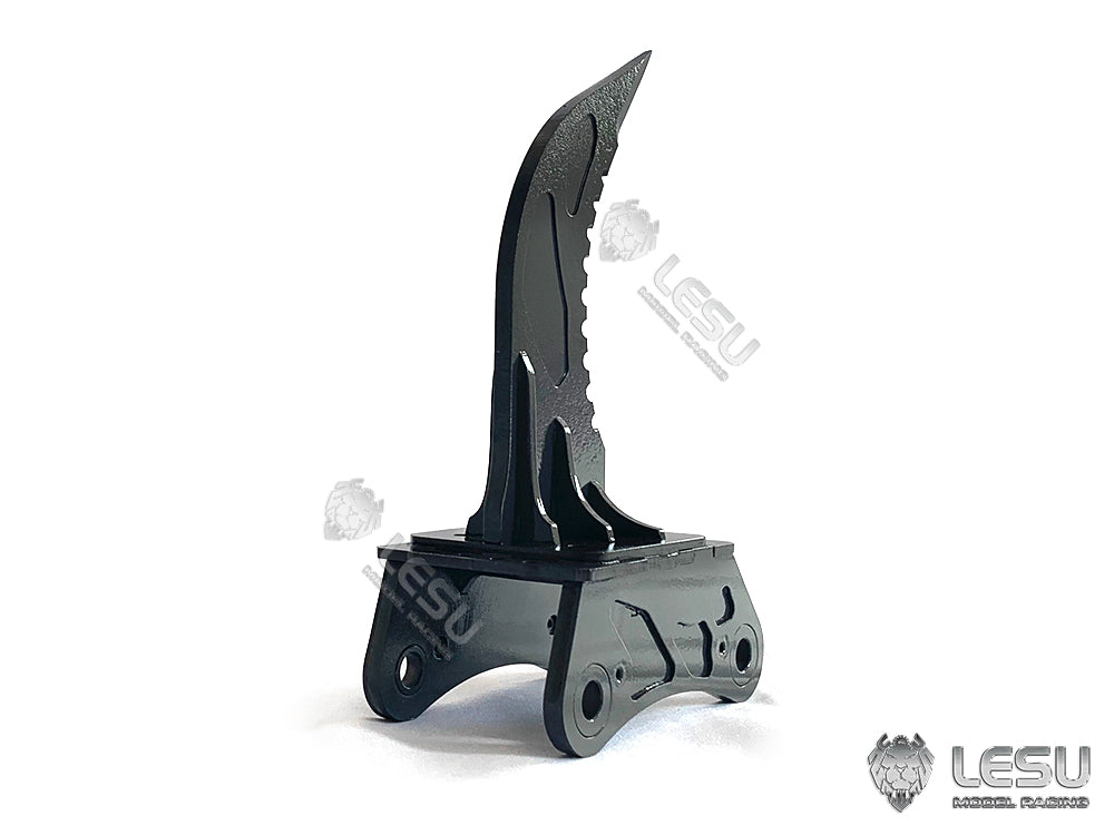 LESU Metal Fork Curved Blade Ripper Quick Release Compactor Tiltable Bucket for RC Excavator 1/14 ET35 Hydraulic Electric Digger