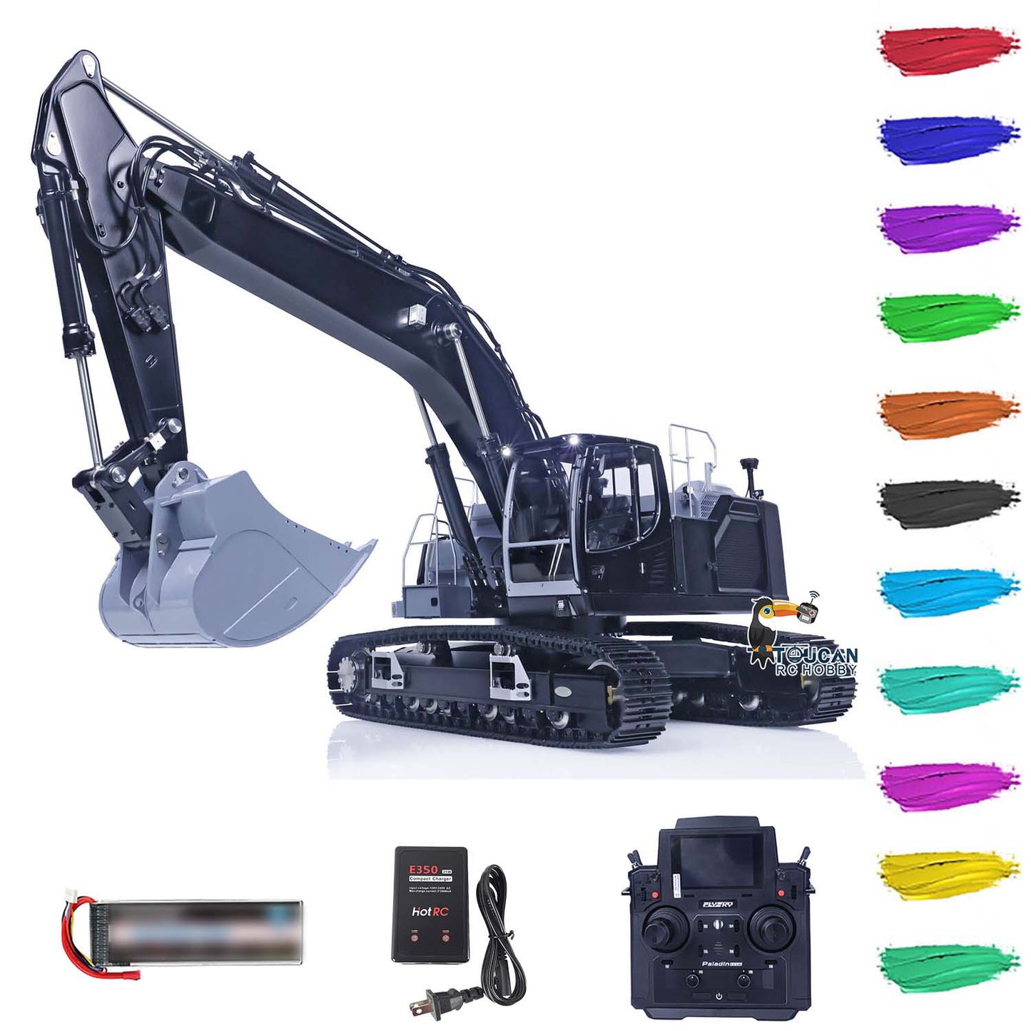 1/14 Metal LESU Remote Control Hydraulic Tracked Excavator LR945 B0016 Vehicle Model Bumper Guardrail Quick Release DIY Parts