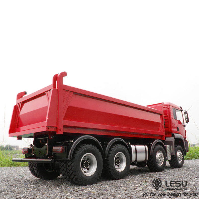 In Stock LESU 1/14 8*8 Hydraulic Painted RC Dumper Tipper For Truck Bucket Model W/ Motor ESC Servo Light Sound W/O Battery