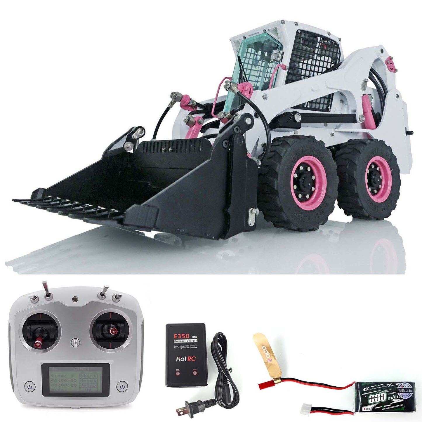 LESU Hydraulic RC Loader Bobcat Aoue LT5H 1/14 Wheeled Skid-Steer I6S Radio Car