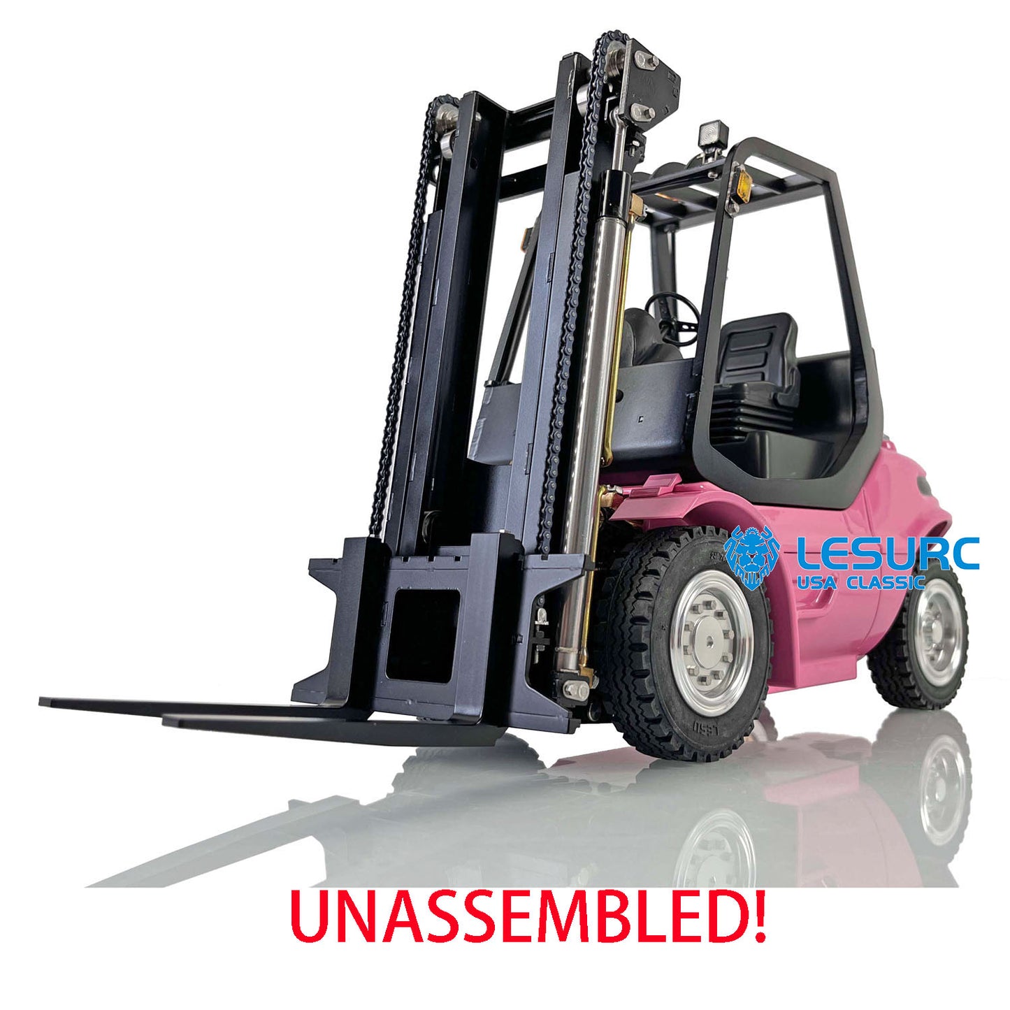 LESU RC 1/14 Scale Painting Unassembled Forklift Transfer Car Truck Model W/ Motor ESC Light Sound System W/O Controller Battery