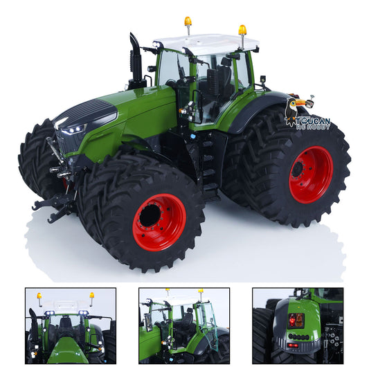 Double Wheeled Brand New LESU AOUE 1050 4x4 1/14 Metal Hydraulic RC Tractor Car Light Smoking Simulation Sound Radio Controlled Farm Truck