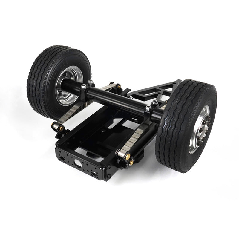 LESU Metal Tracked Trailer for 1/14 Remote Controlled Tractor Truck Upgrade Accessories of RC Truck 25.5*18.2*14CM