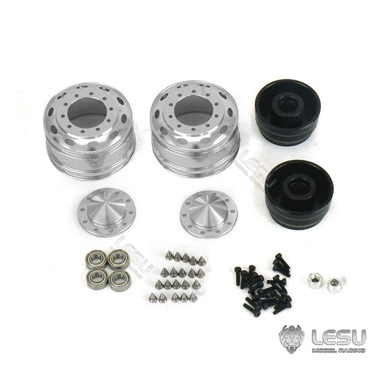 LESU Bearing Brake Metal Front Wheel Hub DIY Spare Part Suitable for RC 1/14 Scale Truck American Car Model Spare Part