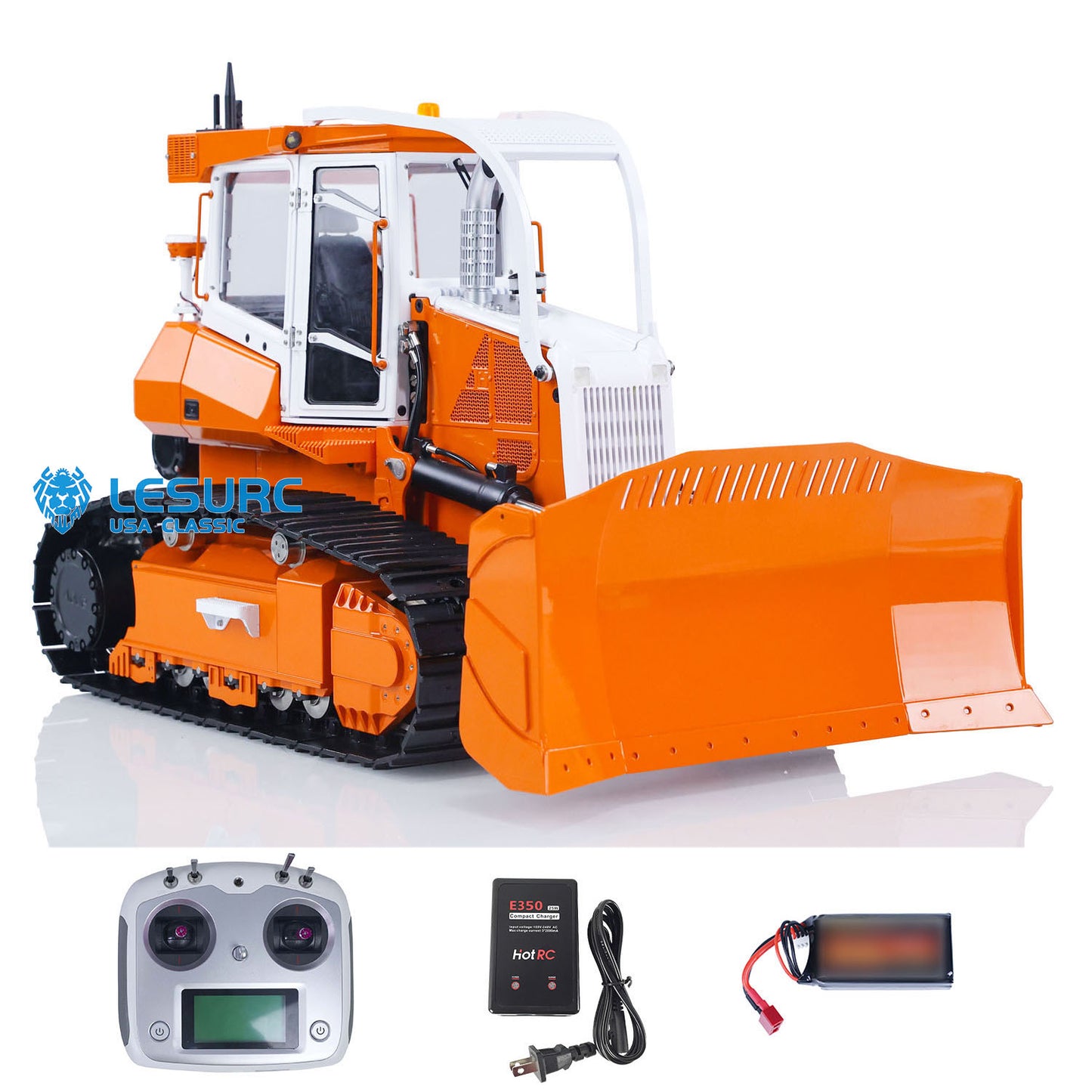 LESU Metal 1/14 RC Hydraulic Bulldozers 850K Radio Controlled Construction Vehicles DIY Car Toy Gift Painted Assembled