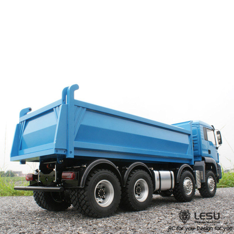 In Stock LESU 1/14 8*8 Hydraulic Painted RC Dumper Tipper For Truck Bucket Model W/ Motor ESC Servo Light Sound W/O Battery