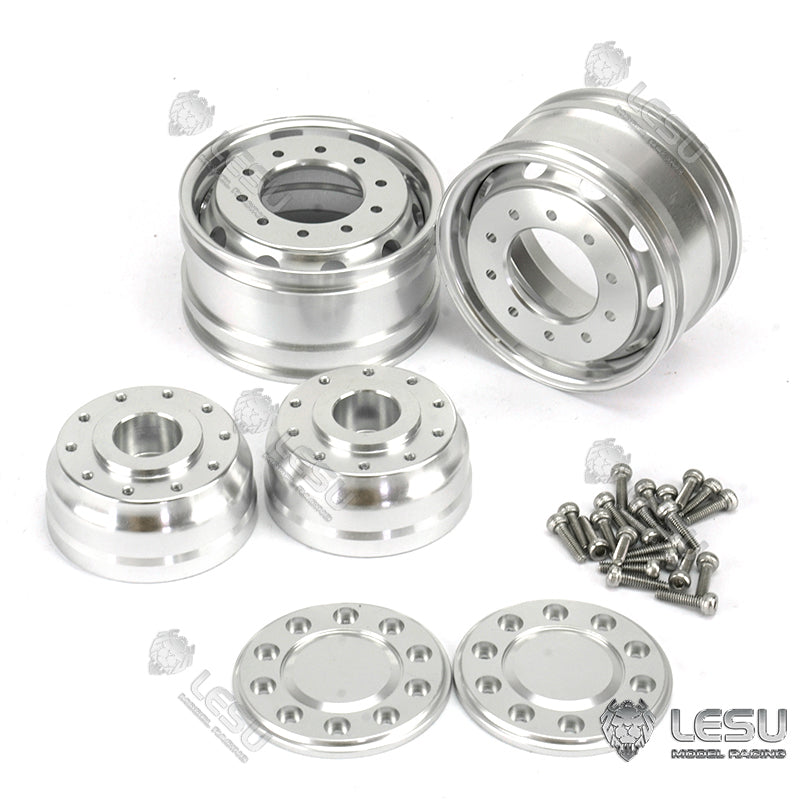 LESU Upgrade Part Front Wheel Hub Metal Suitable for 1/14 DIY Model Unpowered Power Axle RC Truck Tractor Tipper Dumper Car