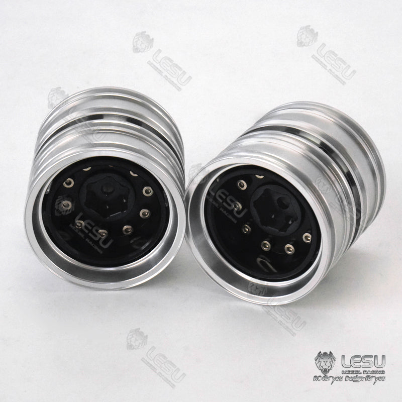 LESU Rear Wheels Metal Hubs for Dumper Tractor Truck Car 1/14 Scale Radio Controlled Car Replacements Spare Parts