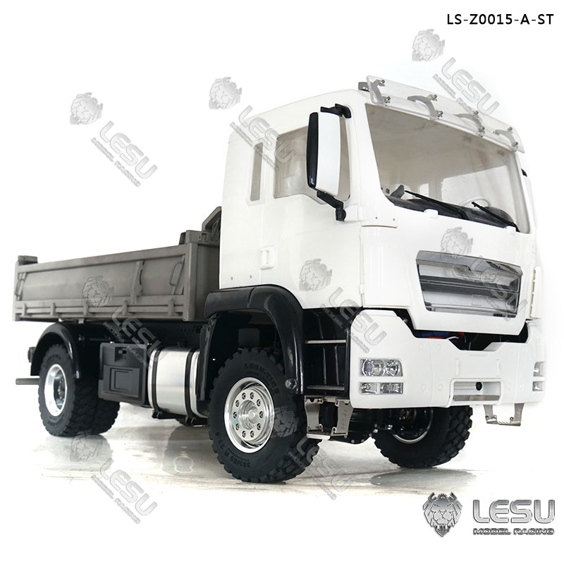 In Stock LESU 1/14 Scale Metal 4*4 Chassis TGS Hydraulic Dumper Truck Construction Vehicle Model Light Sound System Motor ESC Servo