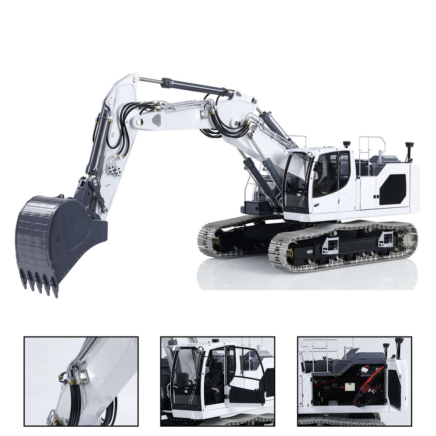 IN Stock LESU LR945 Metal 1/14 3-arm RC Hydraulic Excavator Remote Control Digger Kits PNP RTR for Options Motor Servo ESC Light System