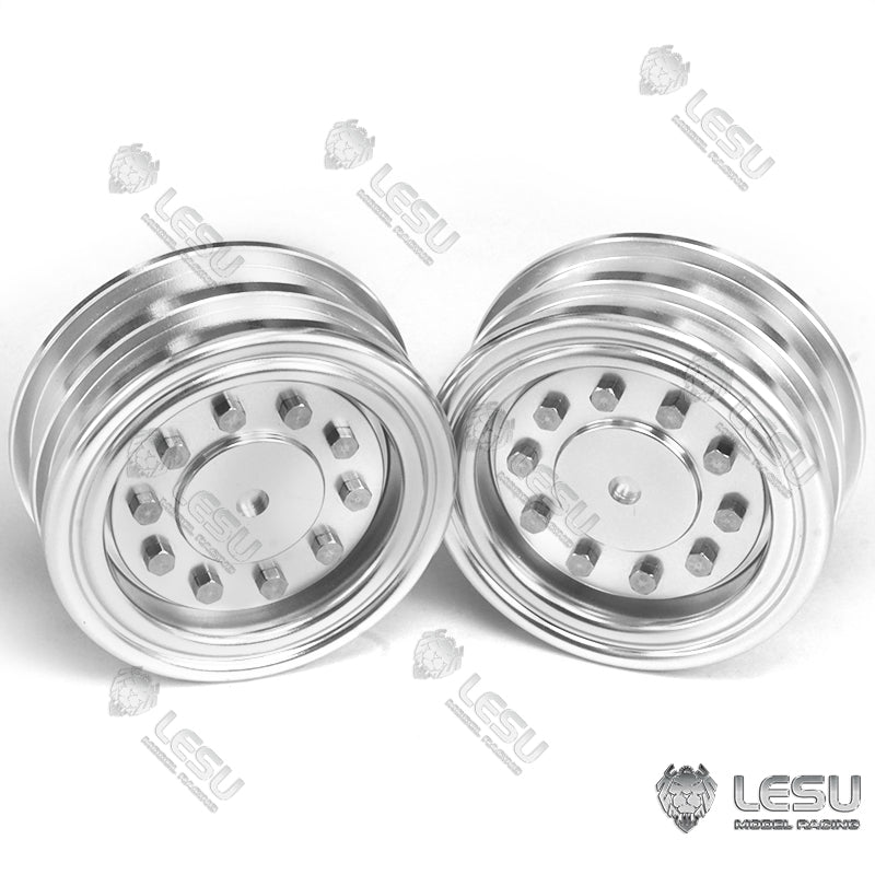 Front/Rear Wheel Tyre Wheel Hub 1 Pair for 1/14 Scale LESU Remote Controlled Hydraulic Forklift Model Car Parts DIY Truck