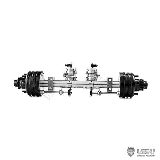 LESU Metal Brake and Parking Axle Non-driven Axle for 1/14 RC Trailer A0053 DIY Model Remote Control Tractor Truck Vehicle