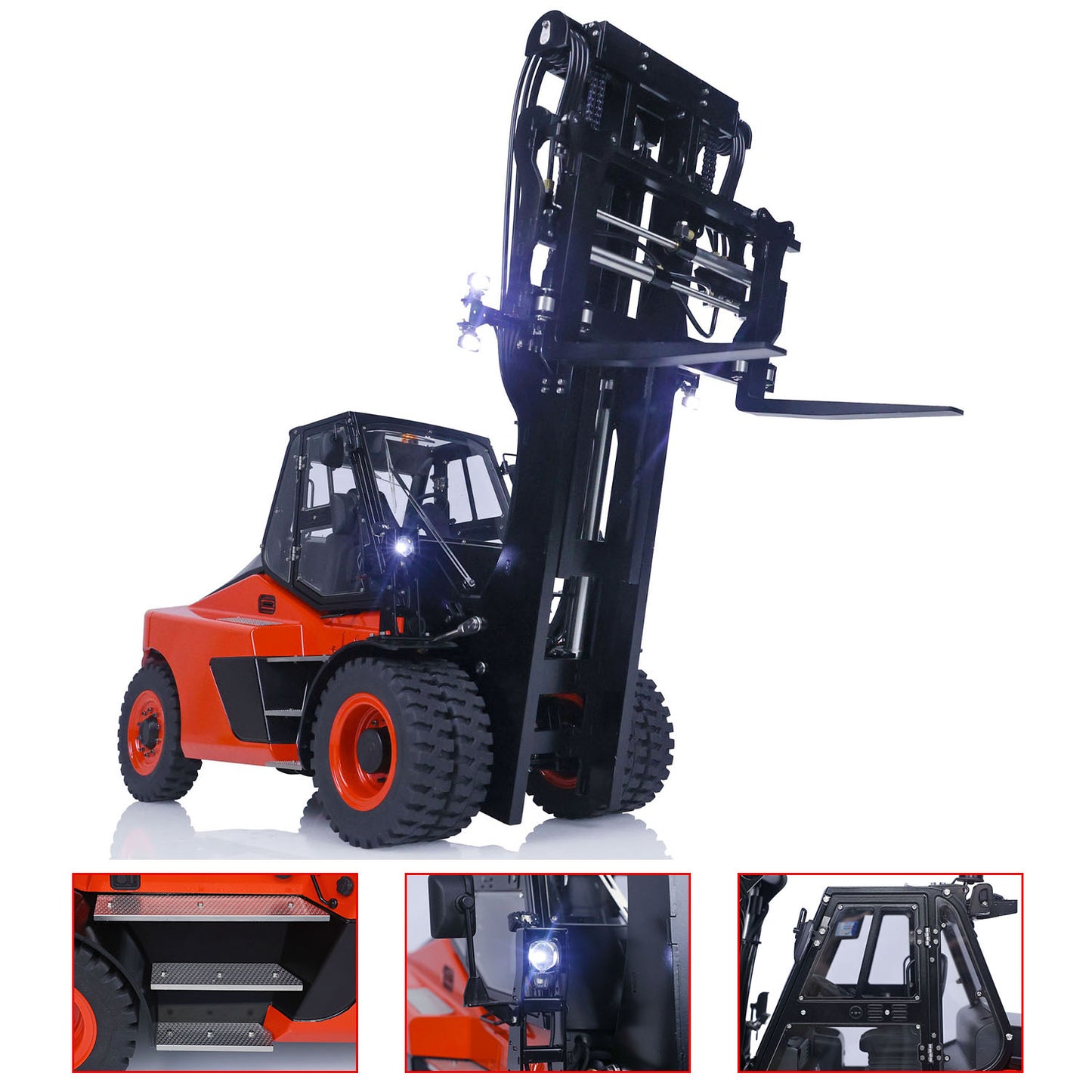 LESU 1/14 Metal RC Painted Hydraulic Forklift Aoue-LD160S Remote Control Model W/ PL18EVLite Radio Motor Servo Light Sound