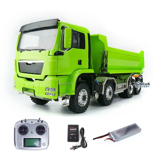 IN Stock LESU RC Hydraulic Dumper Car 1/14 8x8 Metal Chassis Painted Customized Tipper Trucks I6S Radio Control