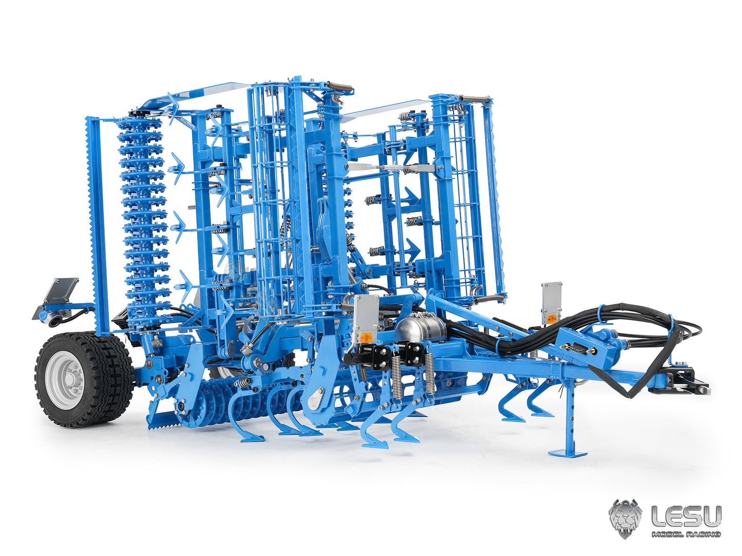 Metal LESU K500 Seedbed Pre-sowing Soil Preparation Machine Planter Plough for 1/14 RC Hydraulic Farm Tractor AOUE 1050 Model