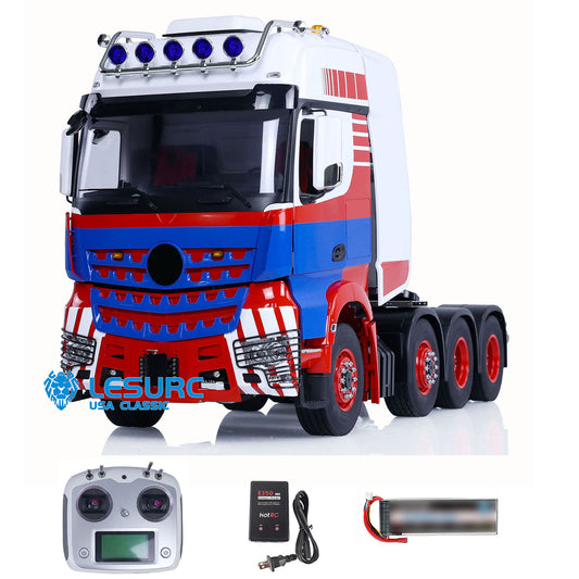 1/14 8x8 LESU RC Tractor Truck Radio Control Construction Vehicle DIY Electric Cars Metal Chassis Smoke Unit Sound 1851 3363