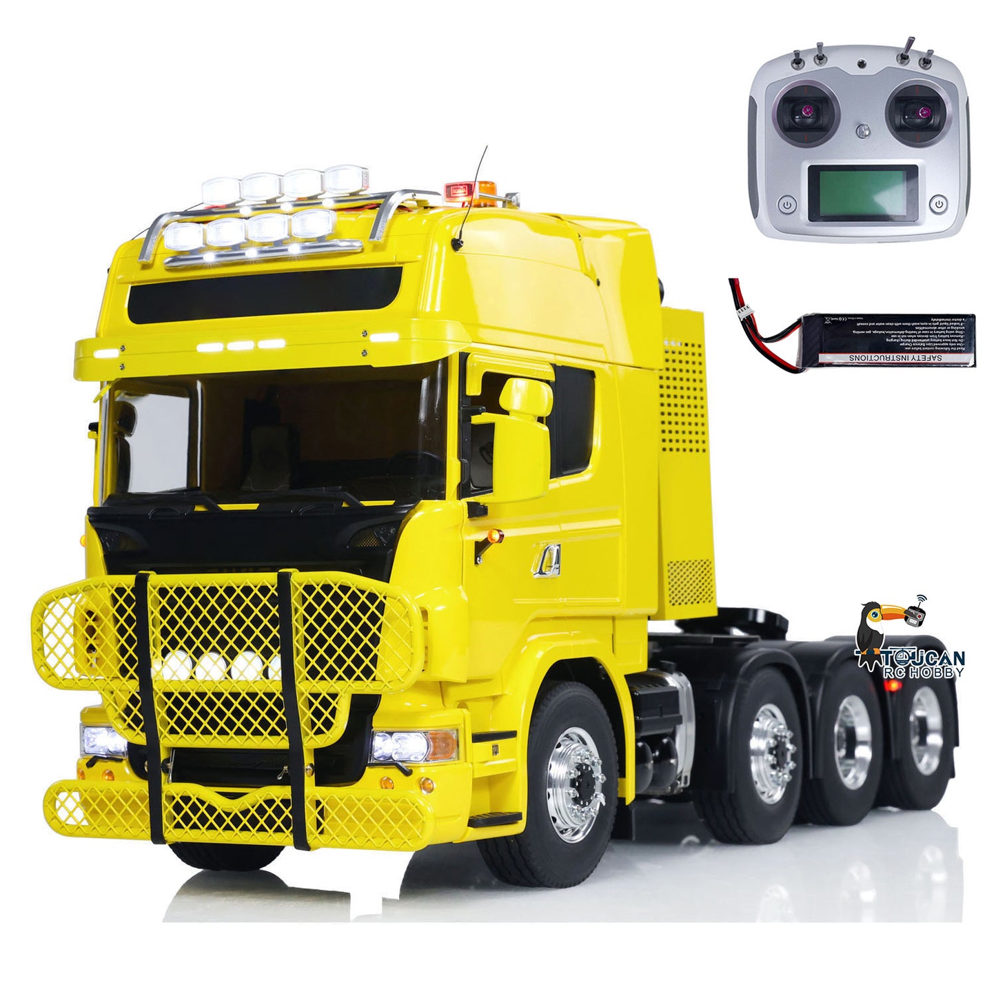 1/14 LESU 8X8 Metal Chassis RC Tractor Truck Radio Controlled Car Simulation Hobby Model Light Sound Equipment Rack