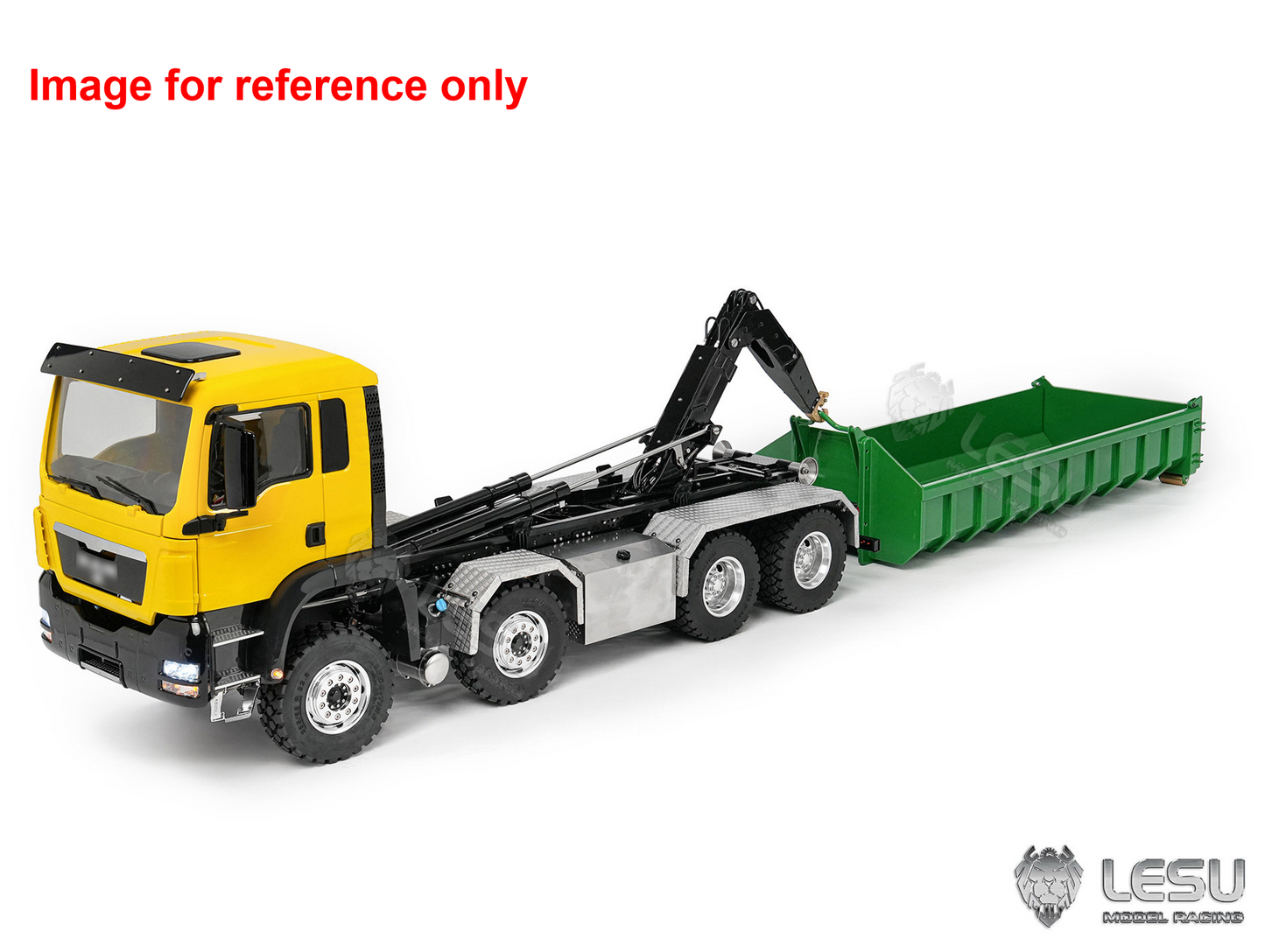 LIMITED-TIME SALE IN Stock LESU Z0090 1/14 8x8 Metal Hydraulic RC Roll On Off Truck Telescopic Hooklift Dumper with TGS Cabin 5CH Valve 3 Speed Transmission Sound Light