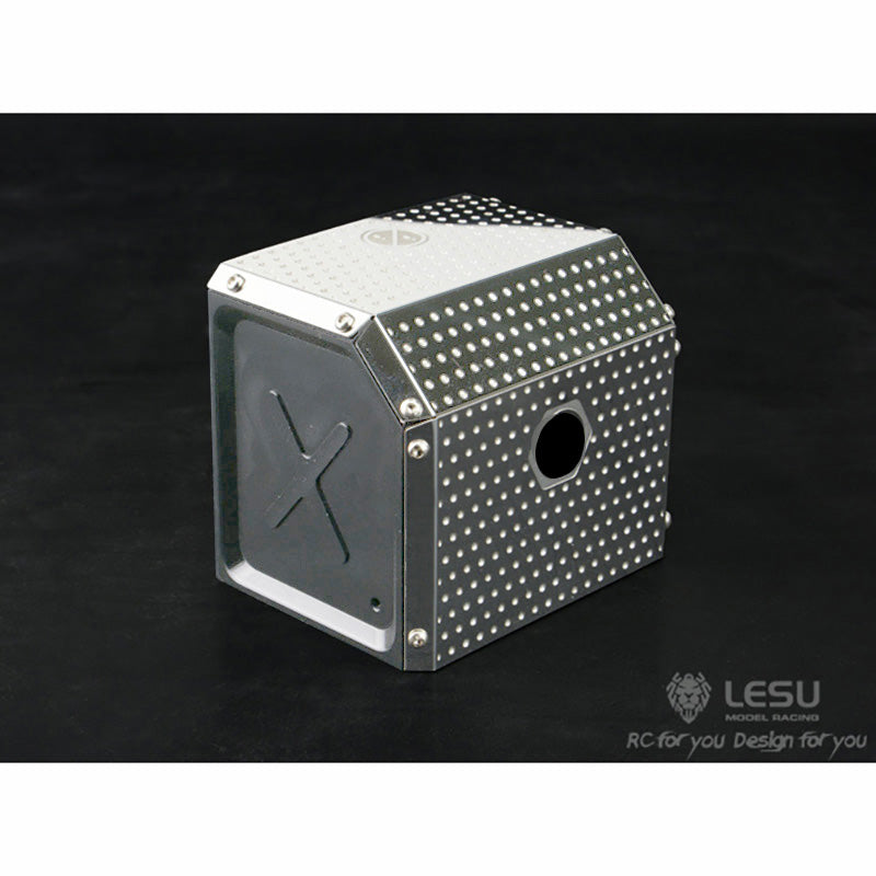 LESU Simulated Metal Exhaust Box DIY Acessory Suitable for 1/14 Scale 1851 RC Tractor Truck Radio Controlled Model Cars