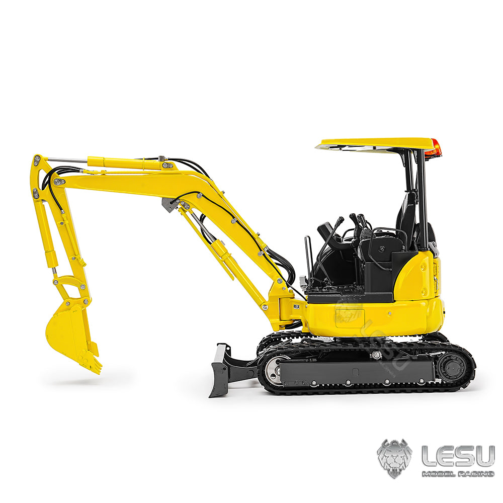 Newly Released LESU 1/14 Mini RC Hydraulic Excavator PC30 Metal Radio Controlled Digger Model Emulated Construction Vehicle Toy