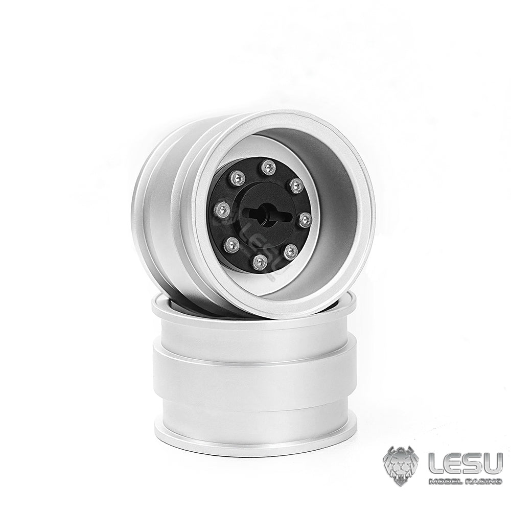 11.11 EXCLUSIVE GIFTS 1Pair Metal Wheel Hub for LESU AOUE MCL8 AT1050 6MDX 1/14 RC Hydraulic Loader Radio Control Tipper DIY Dump Truck Model Car