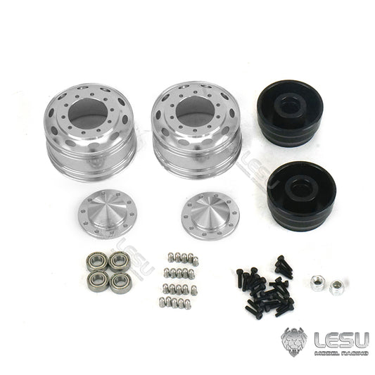 LESU Bearing Brake Metal Front Wheel Hub DIY Spare Part Suitable For RC 1/14 Truck American Vehicle Cars Model Accessory