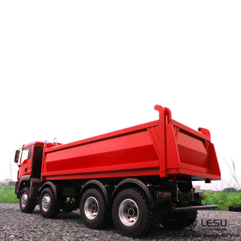 In Stock LESU 1/14 8*8 Hydraulic Painted RC Dumper Tipper For Truck Bucket Model W/ Motor ESC Servo Light Sound W/O Battery